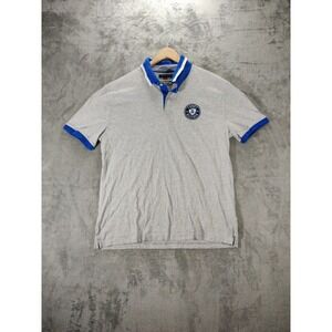 Tommy Hilfiger Shirt Mens XXL Gray Short Sleeve Knit Polo Preppy Normcore Everyd